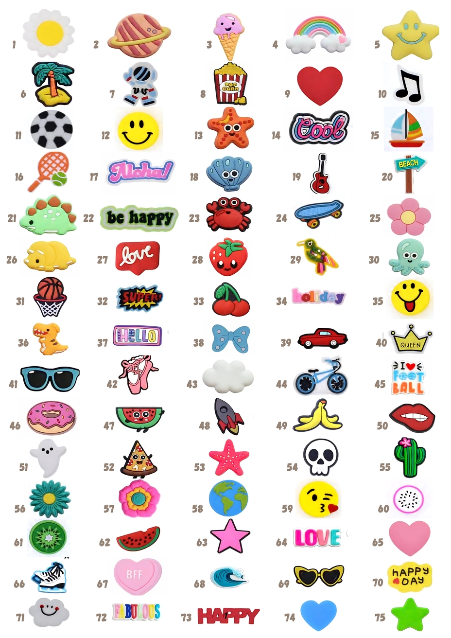 Charms fun & colorés pour trousses et pochettes Pop&Clip