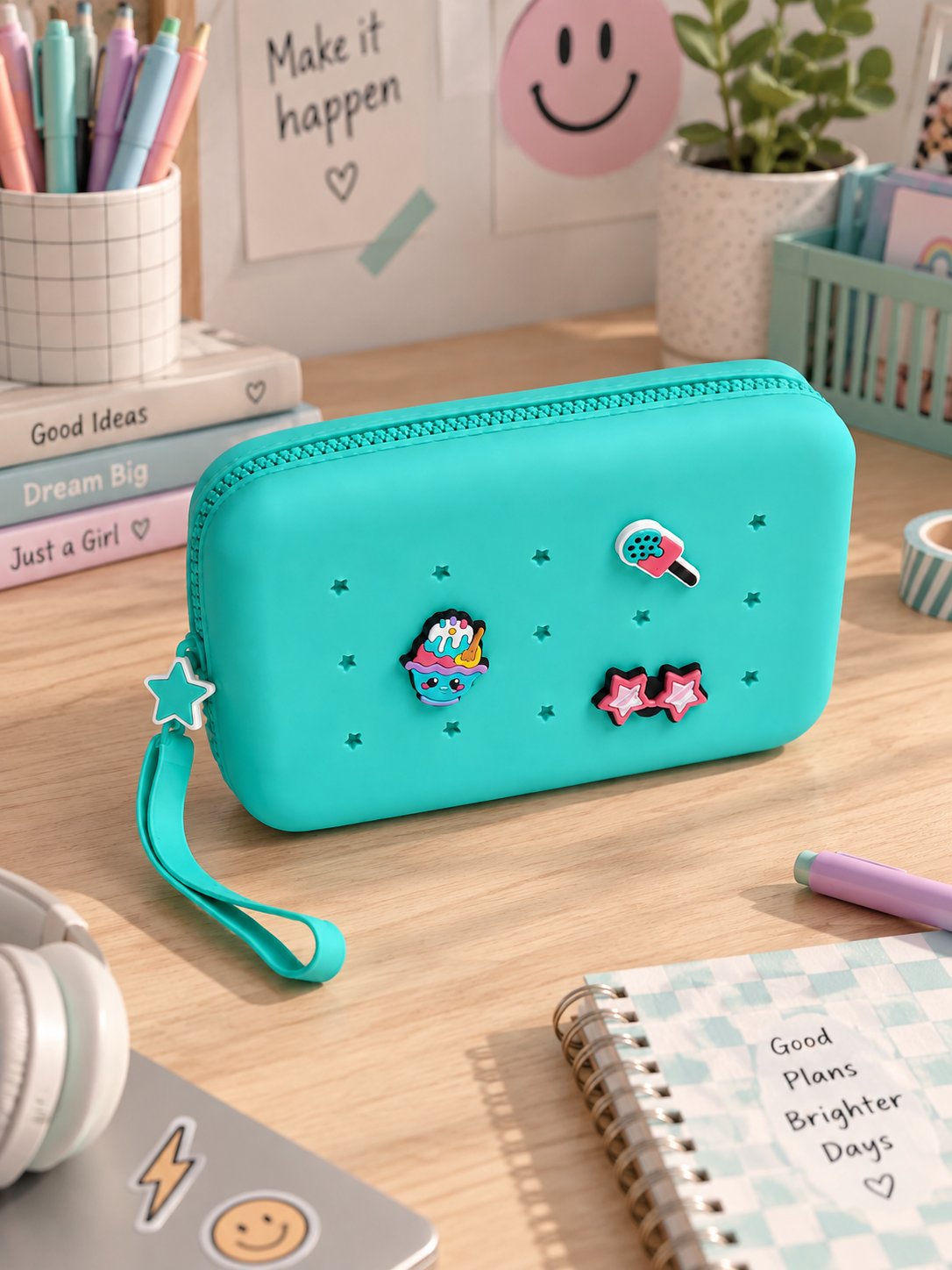 Maxi trousse Pop&Clip turquoise