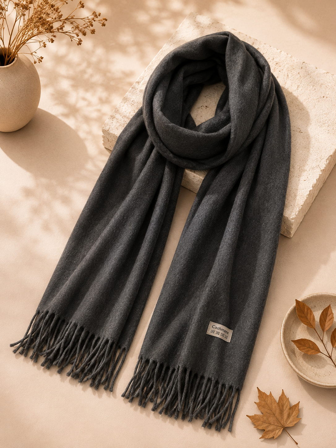 Echarpe Estelle gris anthracite