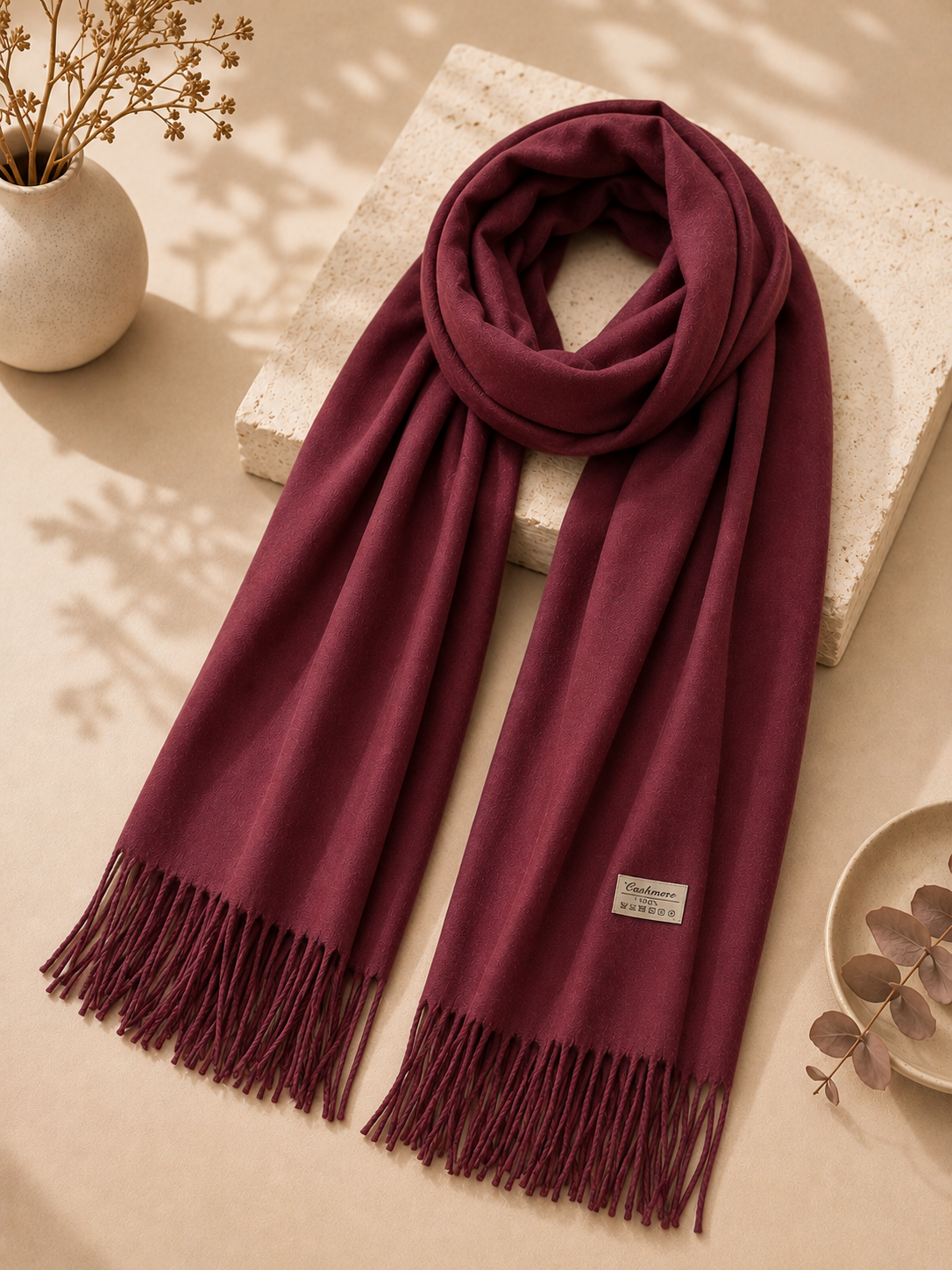 Echarpe Estelle bordeaux