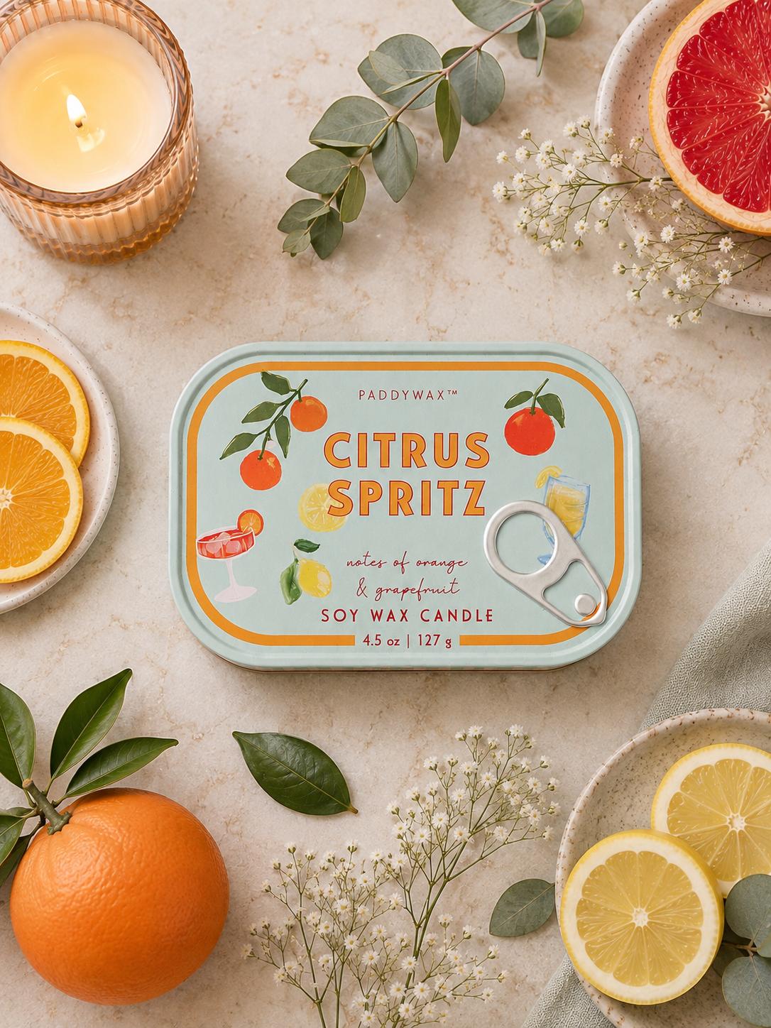 Bougie parfumée Paddywax Citrus Spritz