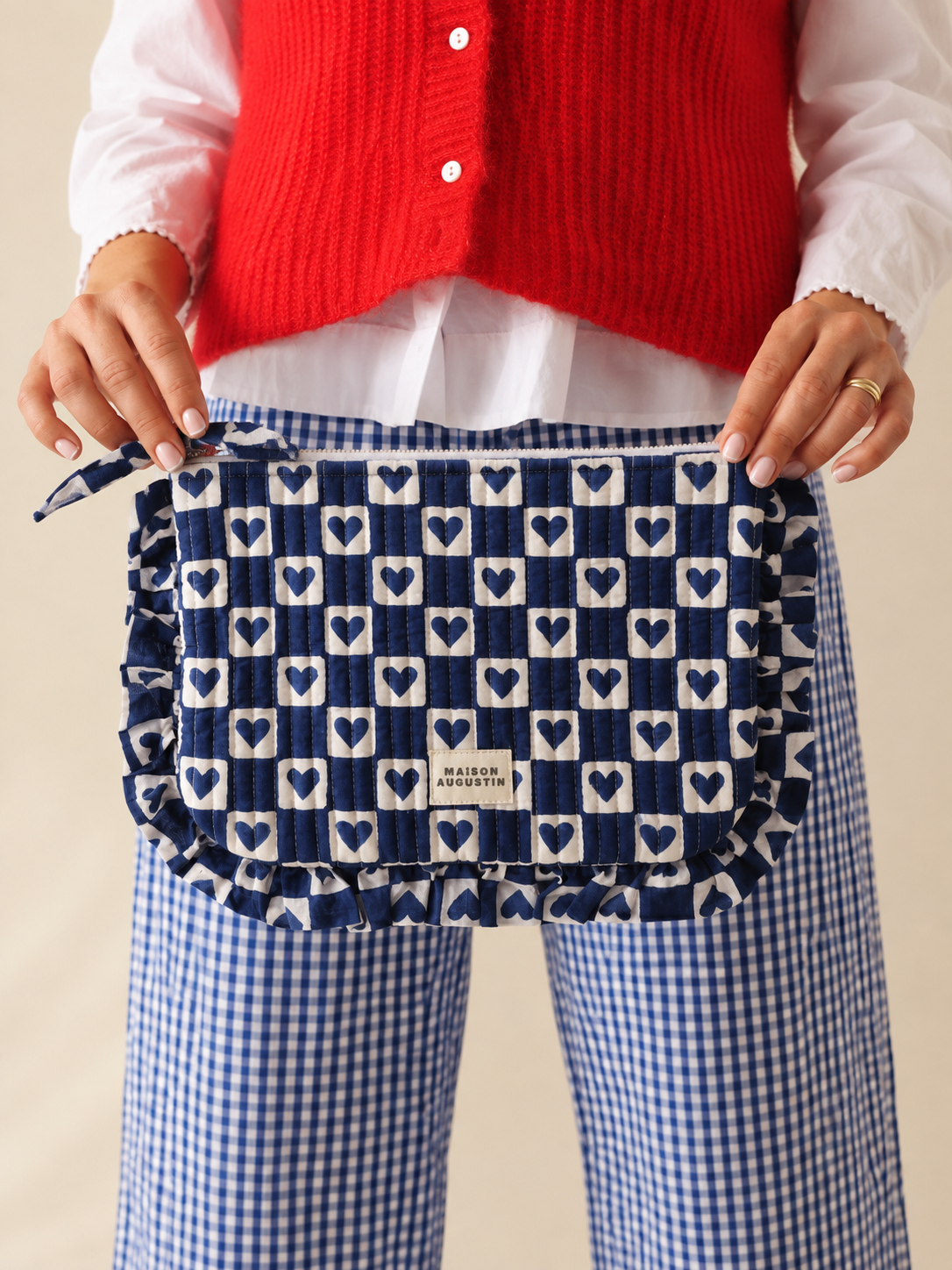 Grande pochette Dina bleue