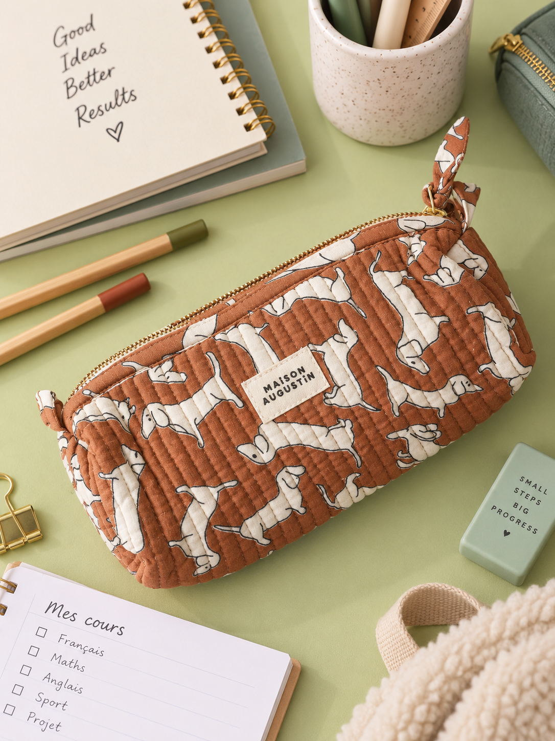 Trousse scolaire Teckel brown