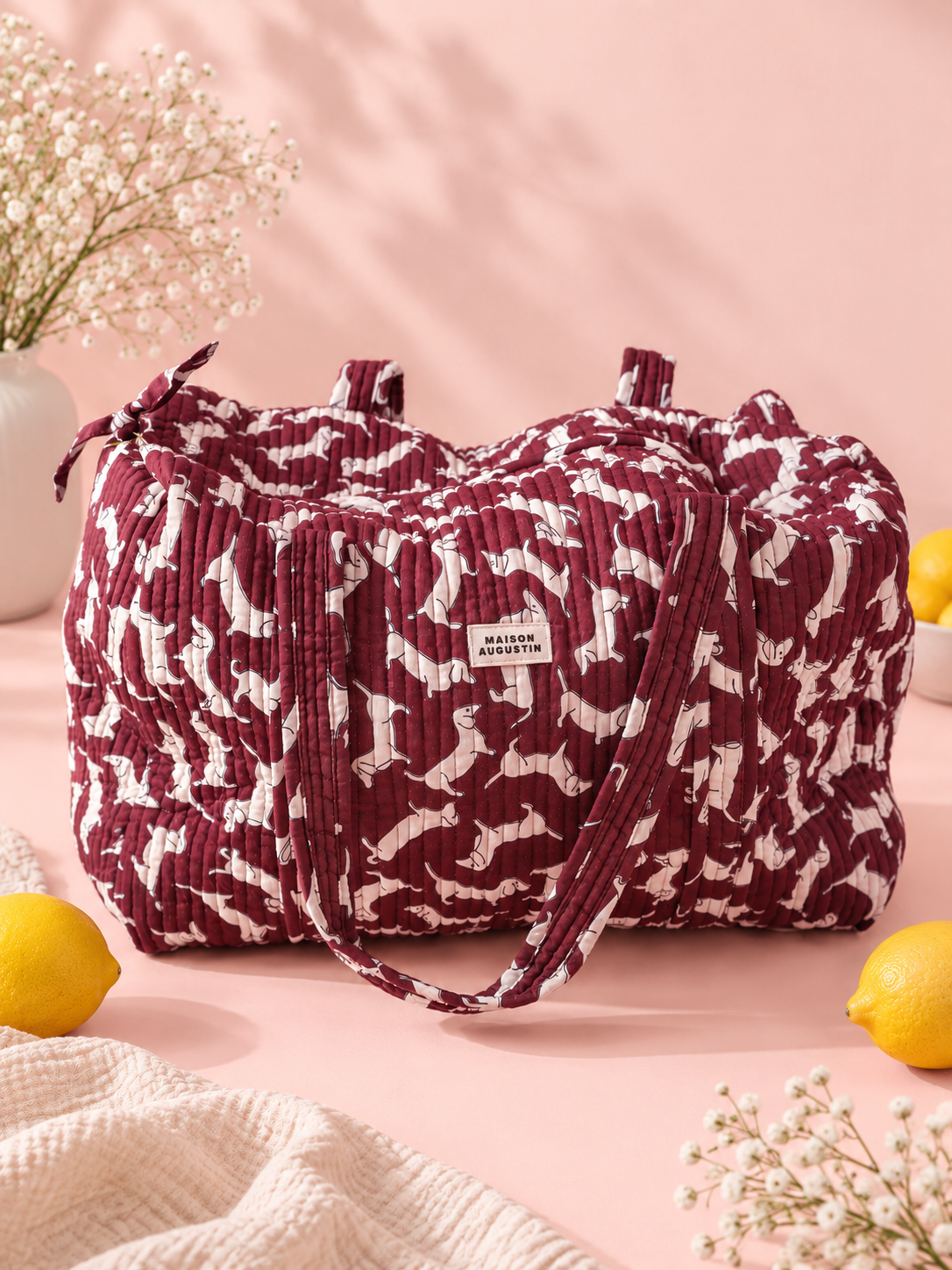 Sac weekend Teckel prune