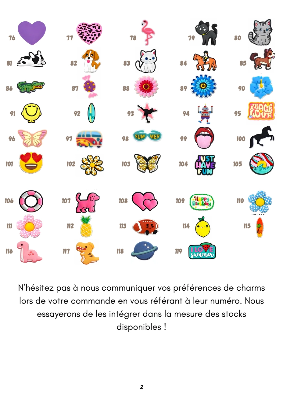 Charms fun & colorés pour trousses et pochettes Pop&Clip
