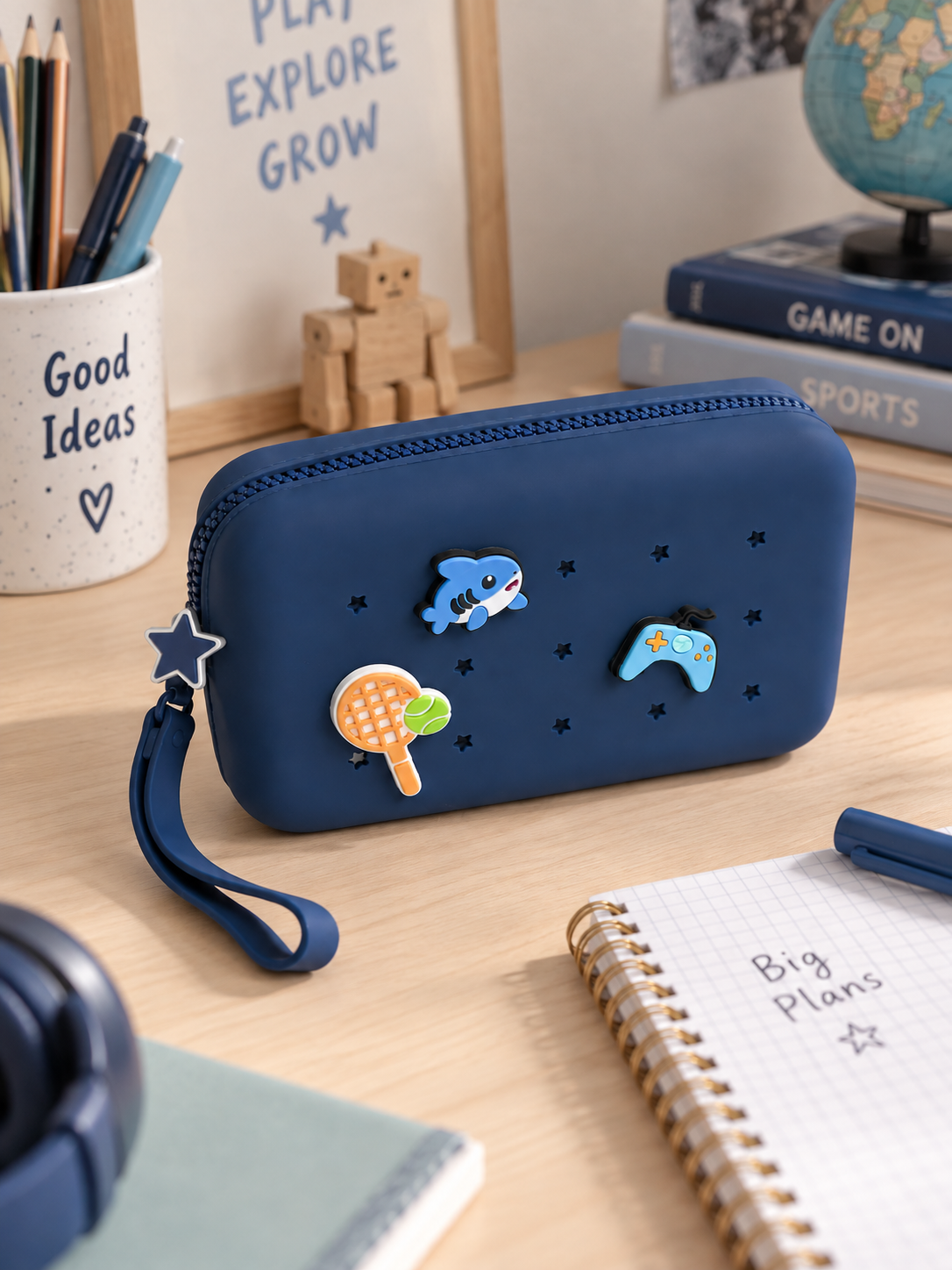 Maxi trousse Pop&Clip bleu marine