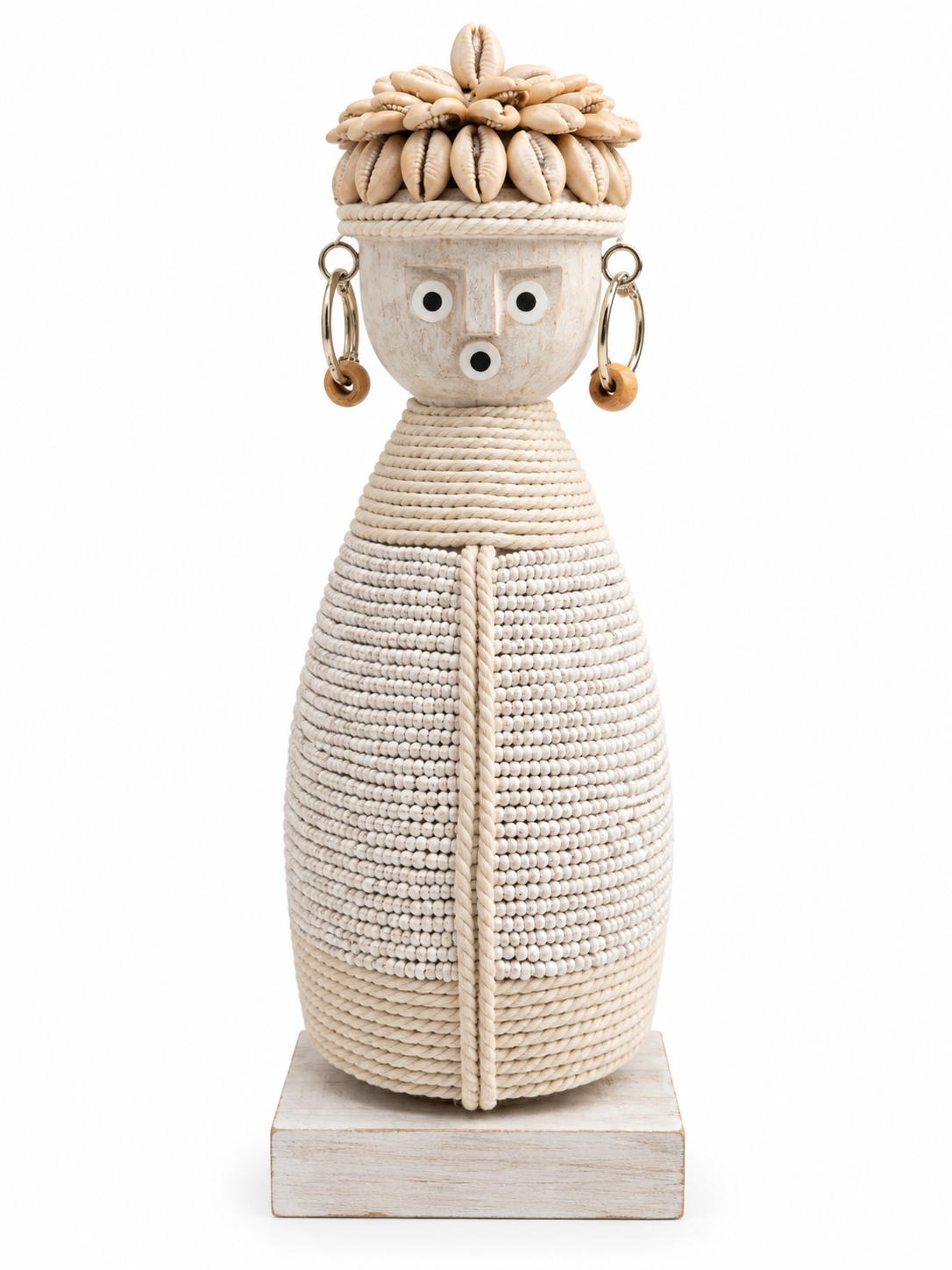 Statue Namji blanche en bois