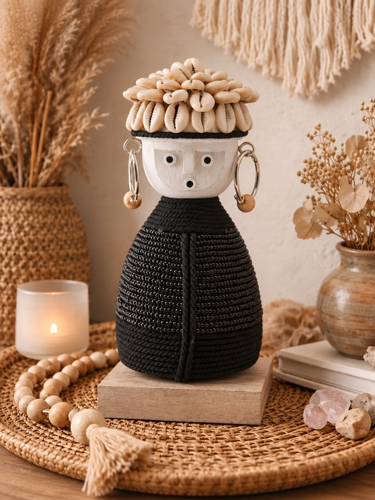 Statue Namji noire en bois