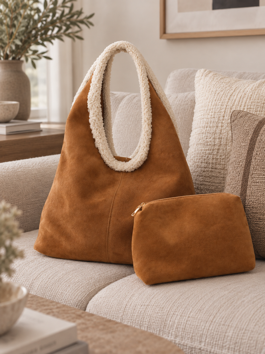 Sac et pochette Faye camel