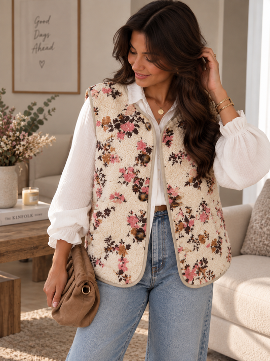 Gilet Teddy Florea beige