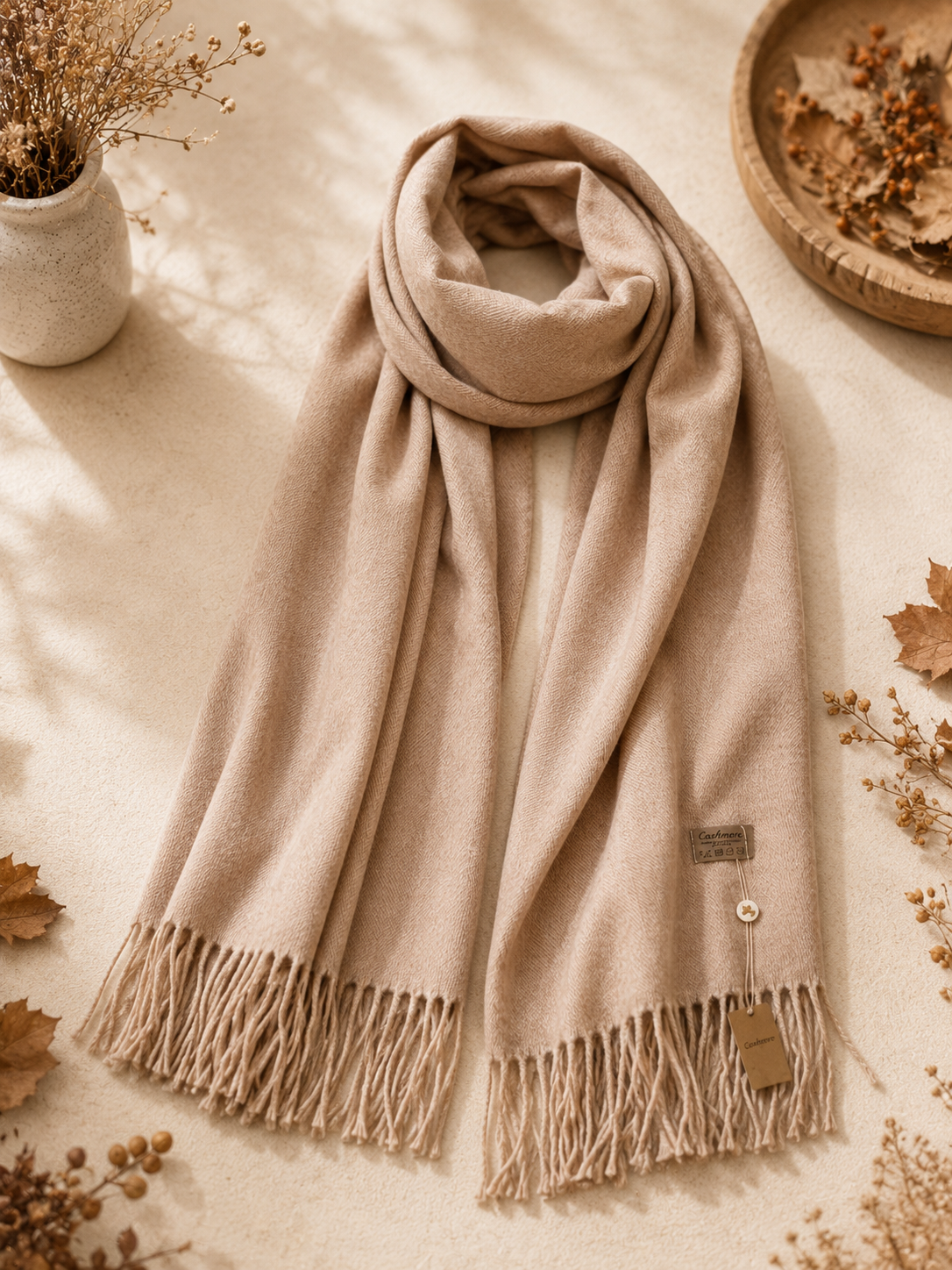Echarpe Estelle beige clair