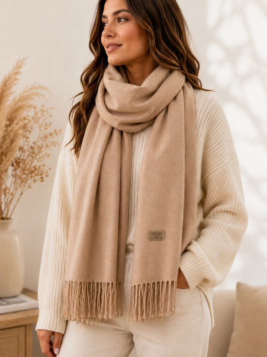 Echarpe Estelle beige clair