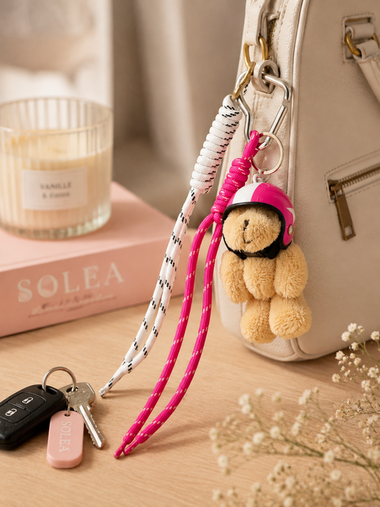Porte-clés Teddy – Pink Rider