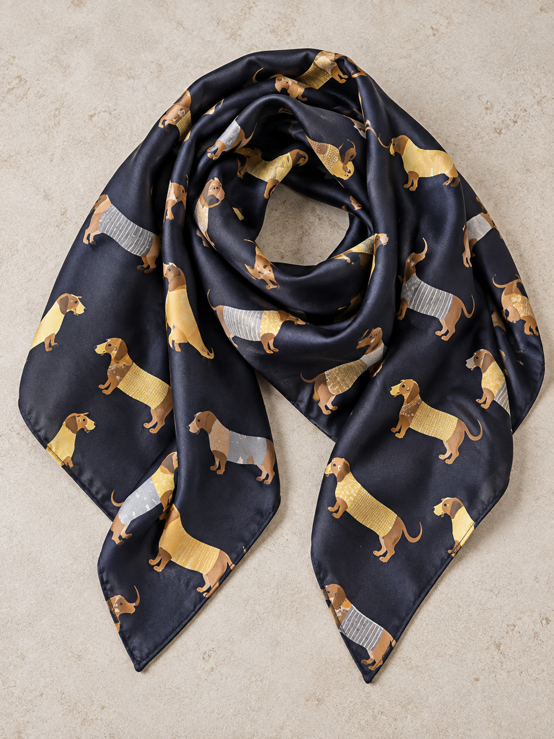 Foulard carré teckel Ola
