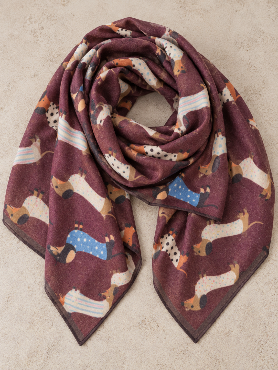 Foulard carré teckel Dodi