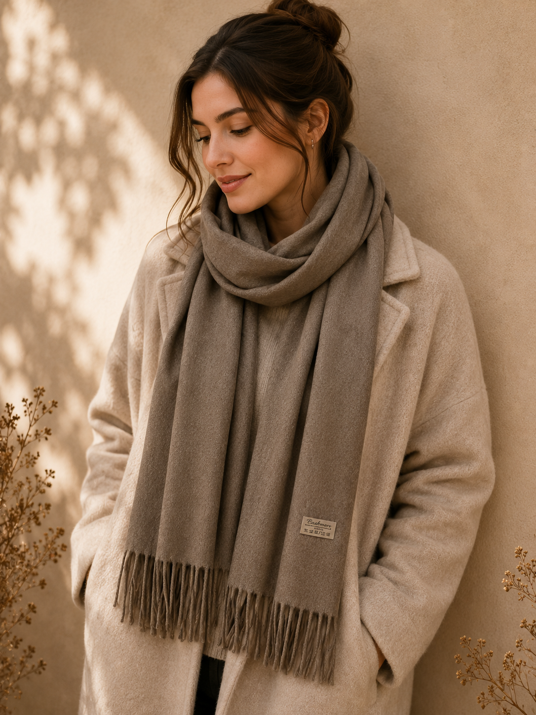 Echarpe Estelle taupe