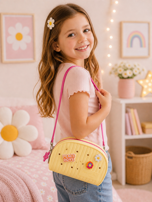 Trousse beauté/maquillage Pop&Clip à personnaliser jaune
