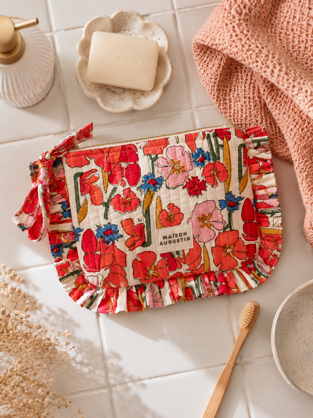 Petite pochette Floral rose