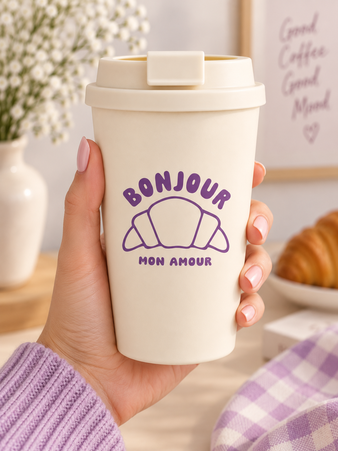 Mug à emporter Bonjour mon amour