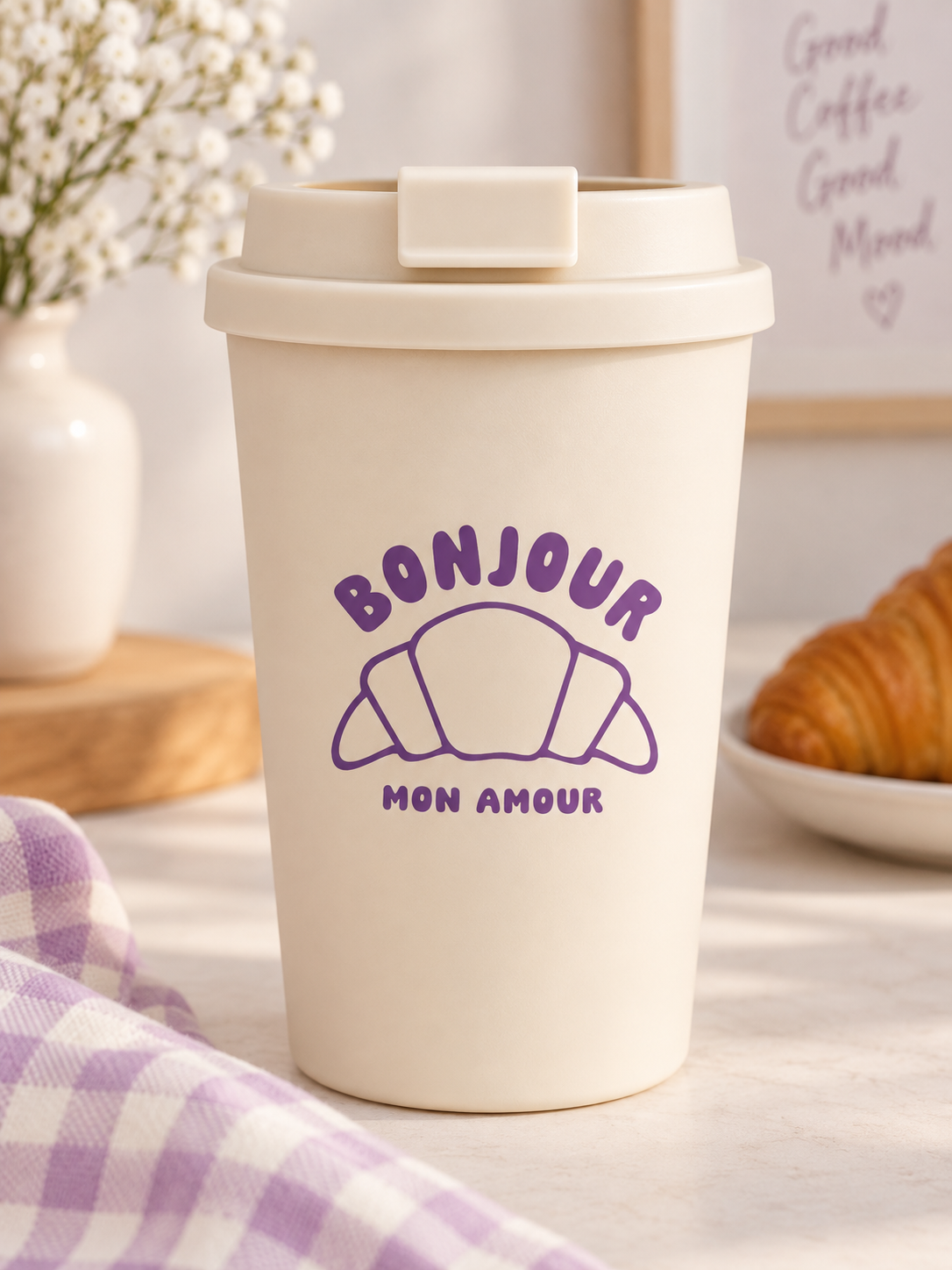 Mug à emporter Bonjour mon amour