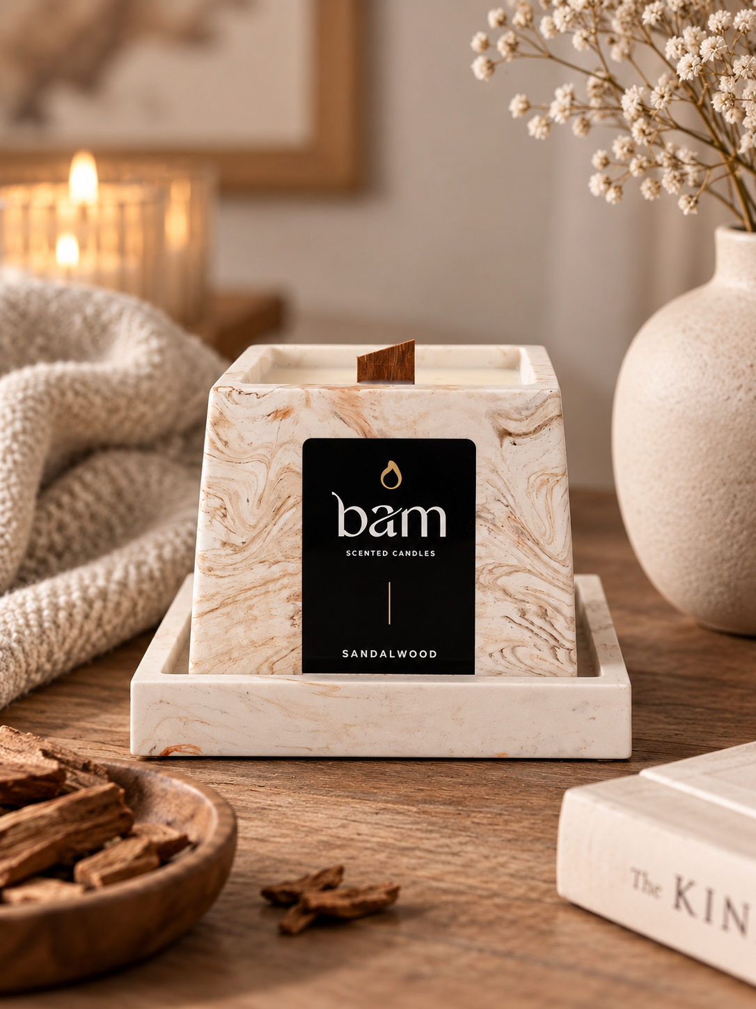 Bougie parfumée BAM bois de santal
