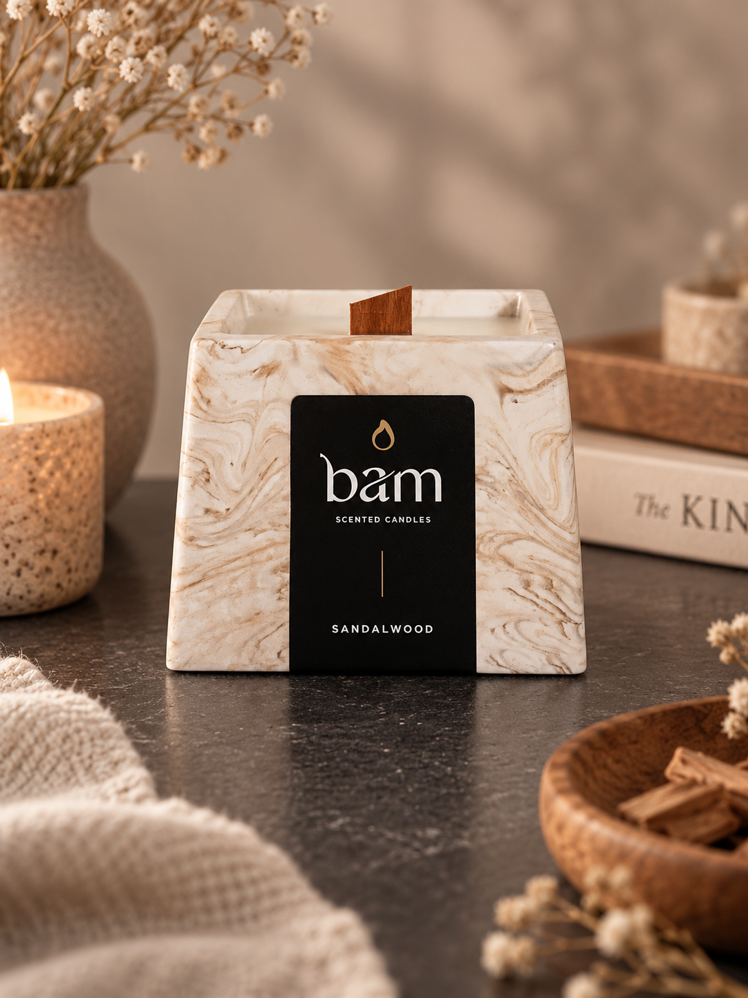 Bougie parfumée BAM bois de santal