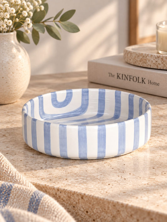 Grand bol Stripes Morning Azzurro