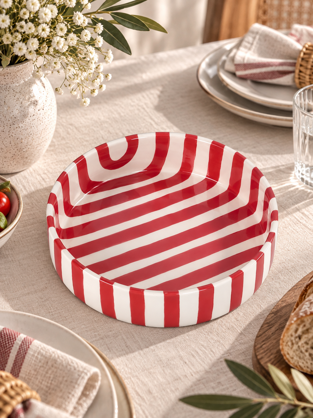 Grand bol Stripes Red Tramonto