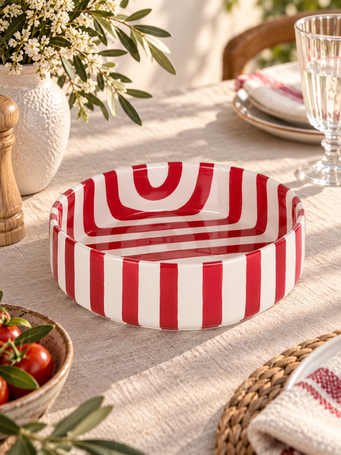 Grand bol Stripes Red Tramonto