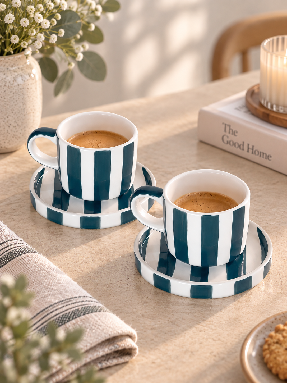 Tasses Espresso Stripes Soft Green
