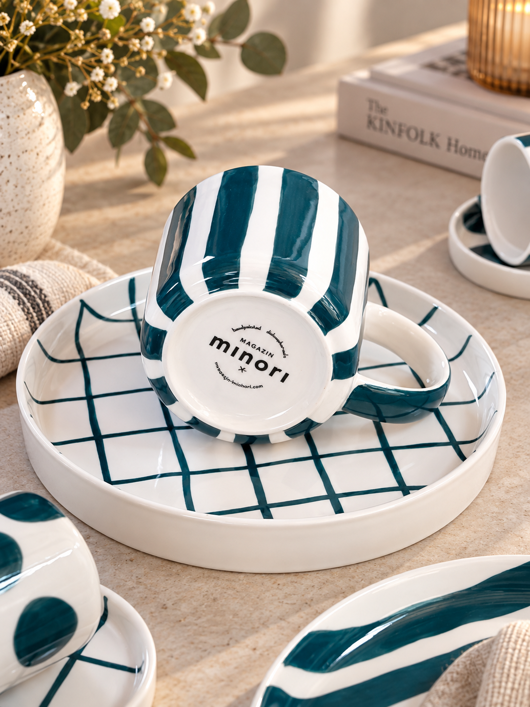 Tasses Espresso Stripes Soft Green