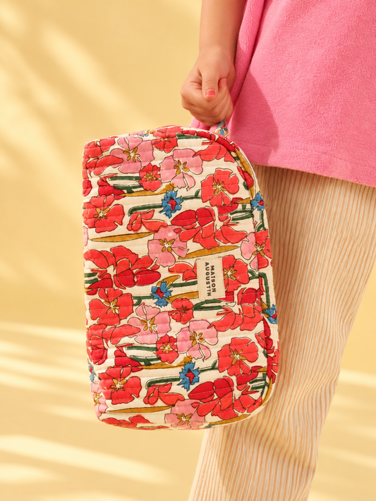 Trousse de toilette Floral rose