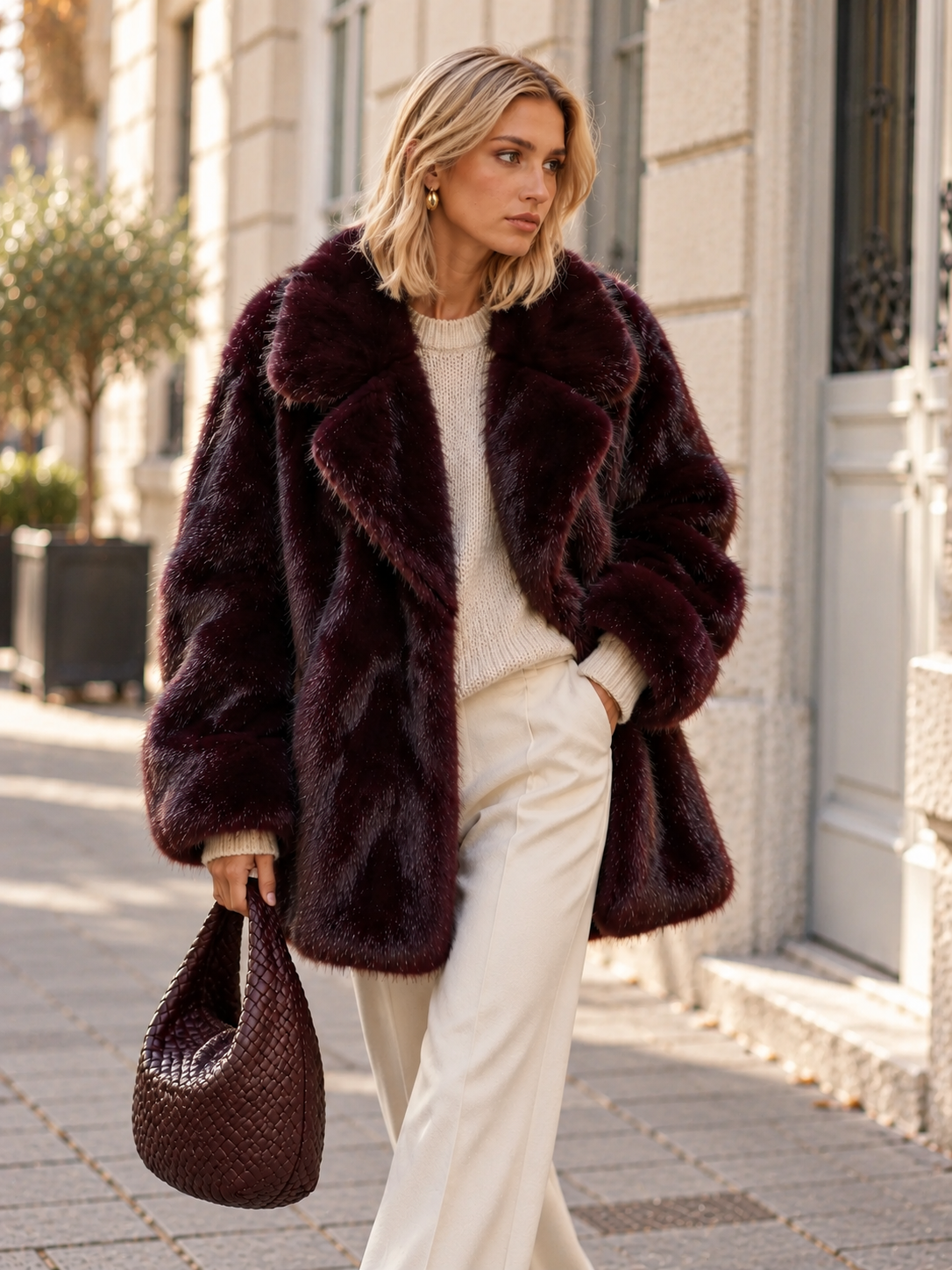 Manteau Rayen bordeaux