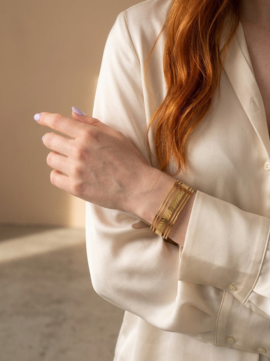 Bracelet Jonc Éclat Doré