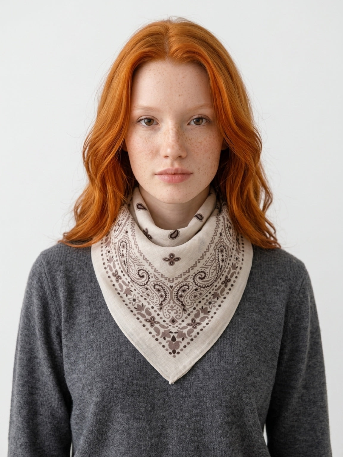 Foulard Écru & Beige
