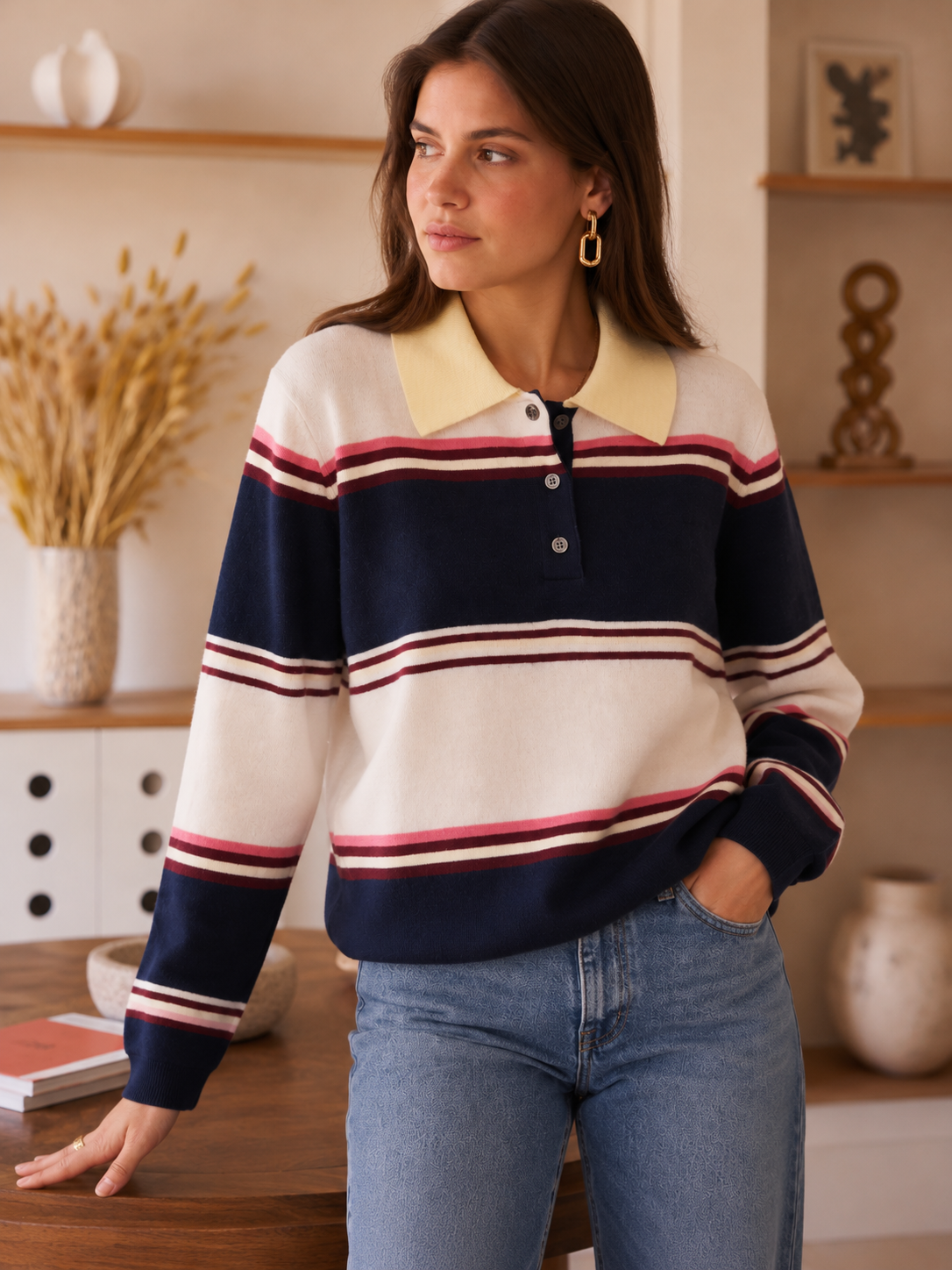 Pull en maille Joleen bleu