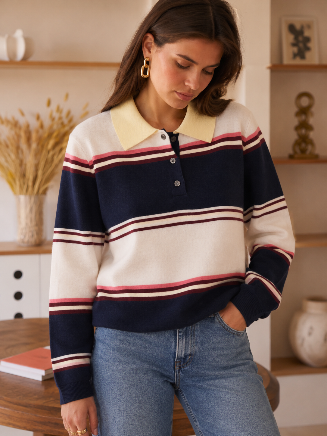 Pull en maille Joleen bleu